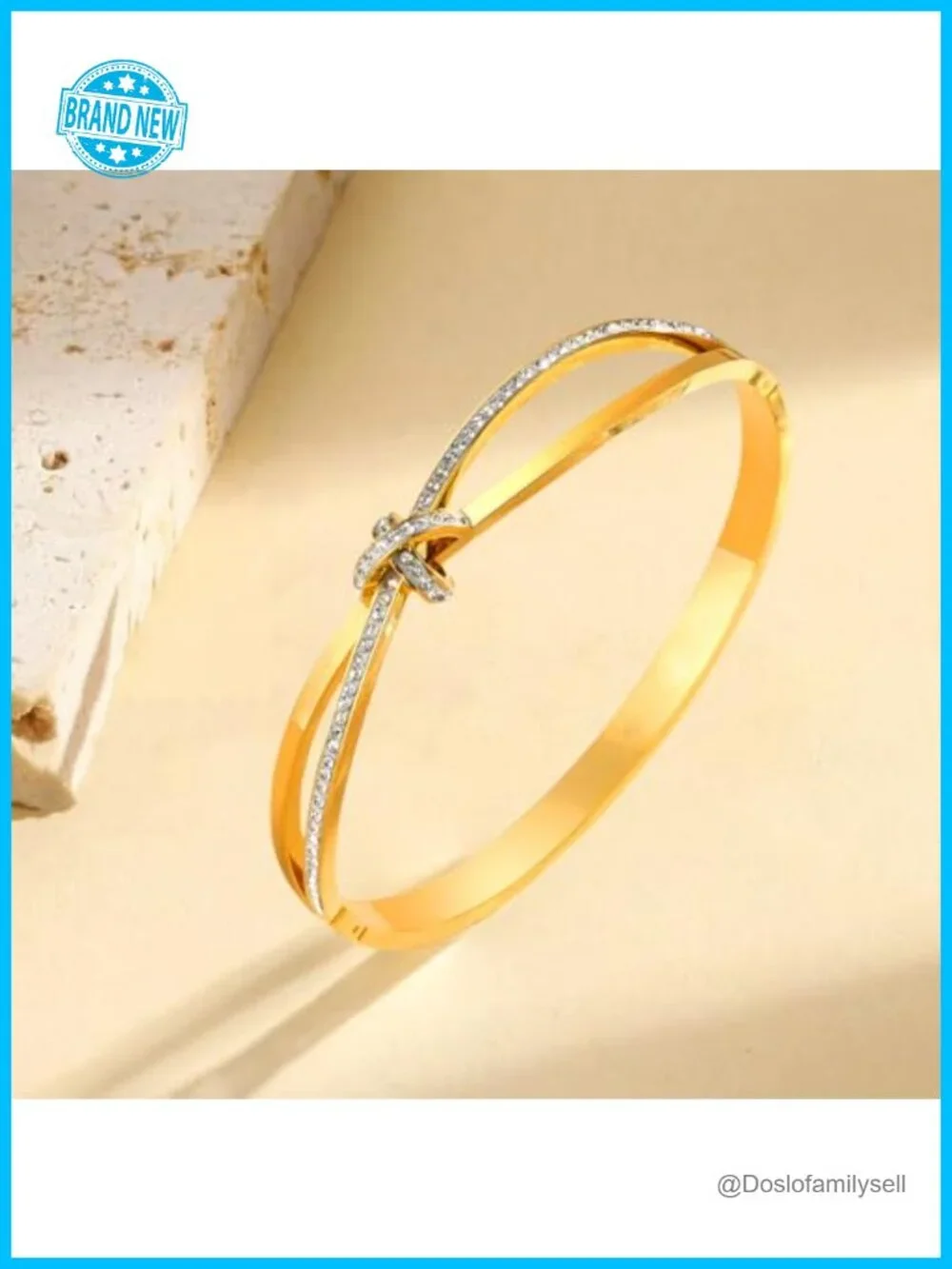 Personalized Cubic Zirconia Love Bangle Bracelet Stainless Steel